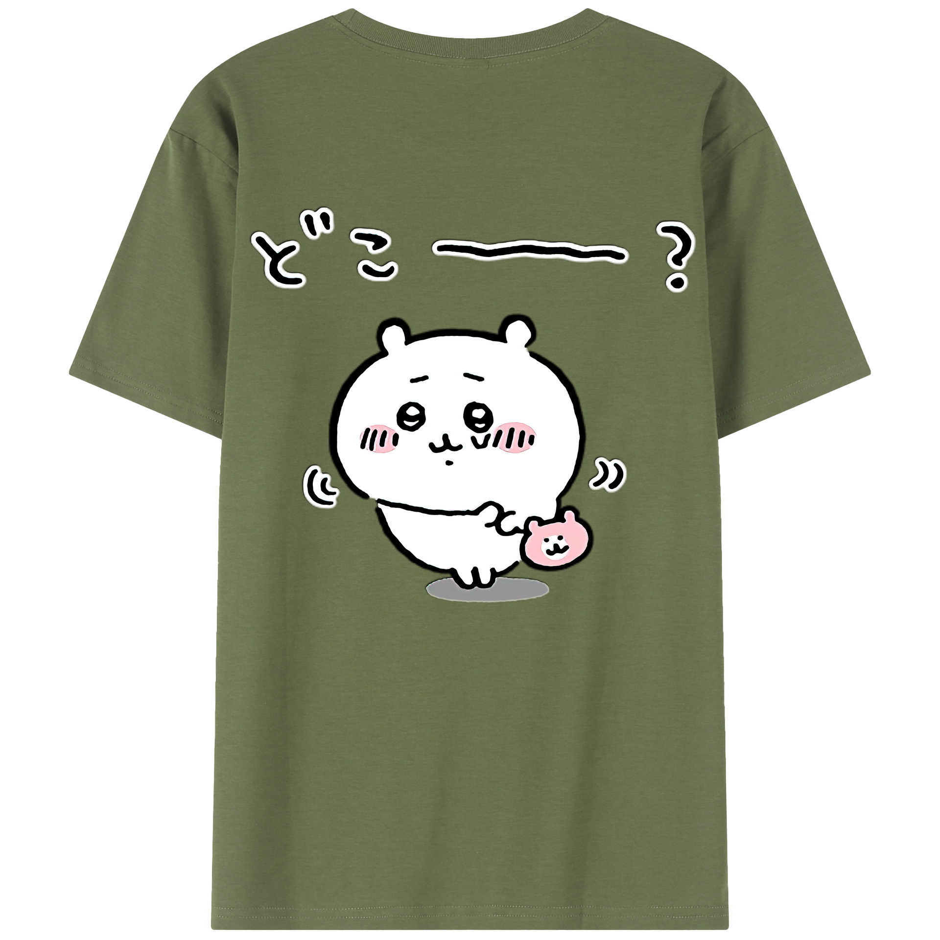 （画像用） ちいかわ ちいかわ Chii-kawa chiikawa 綿100％半袖Tシャツ（背面プリント）